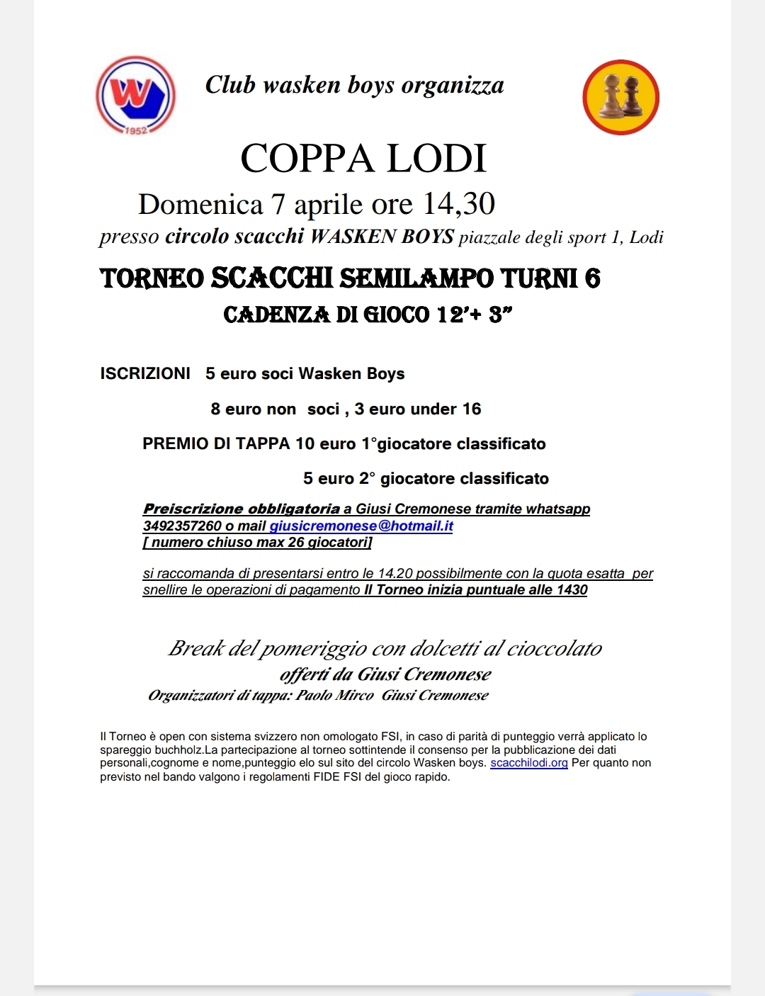 BANDO COPPA LODI APRILE 2024