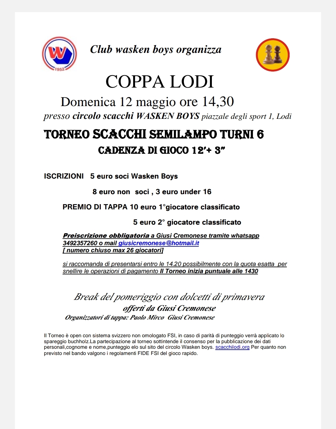 BANDO COPPA LODI MAGGIO 2024