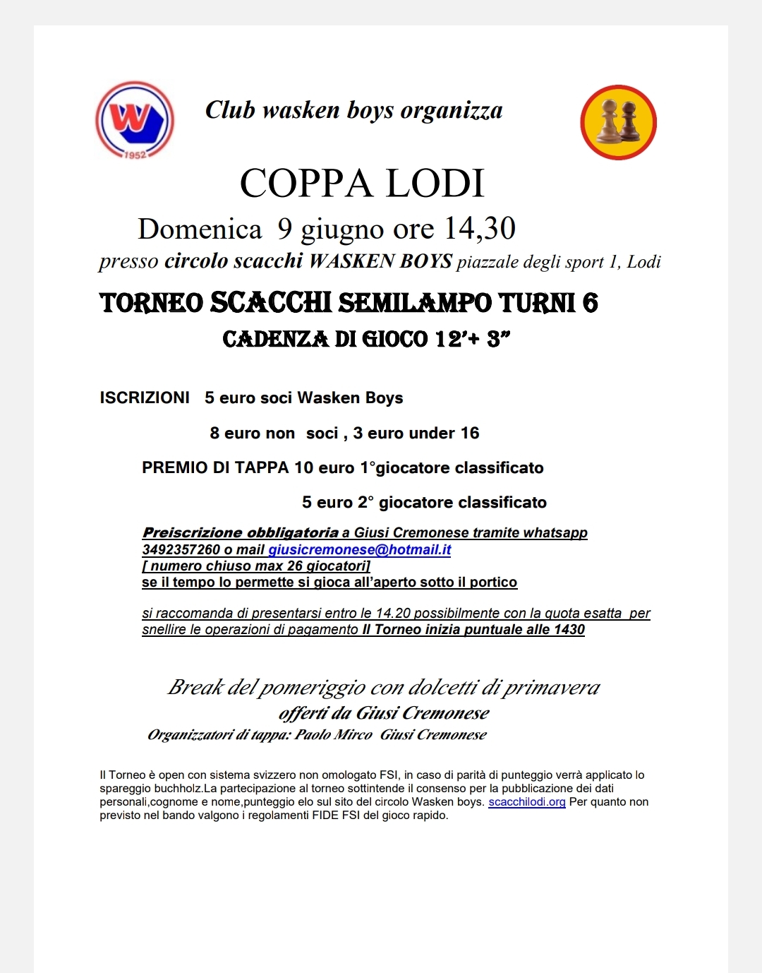 BANDO COPPA LODI GIUGNO 2024