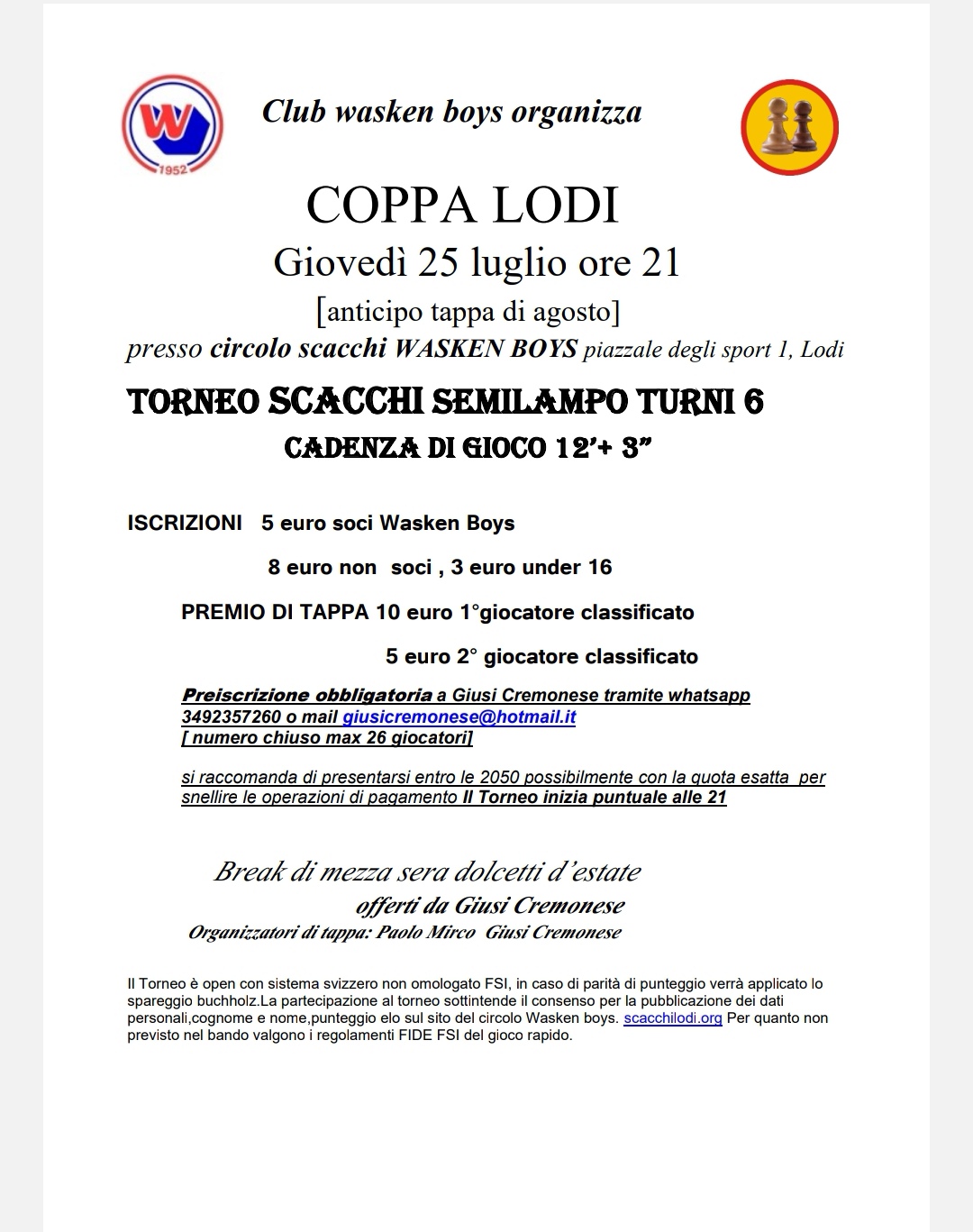 BANDO COPPA LODI AGOSTO 2024