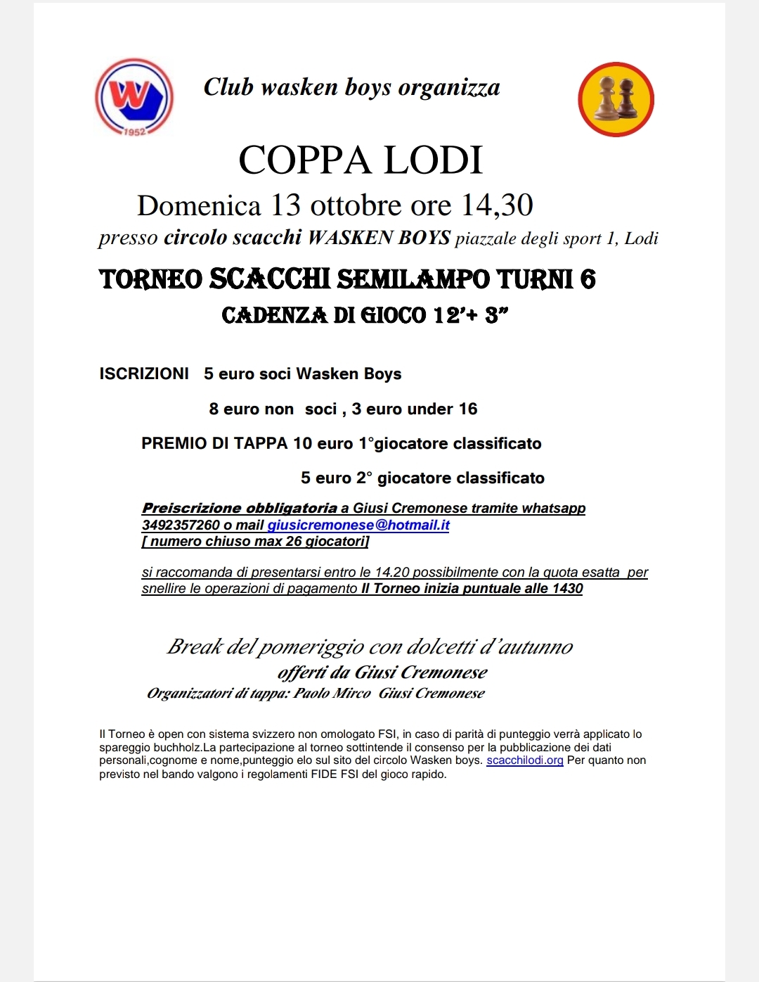 BANDO COPPA LODI OTTOBRE 2024