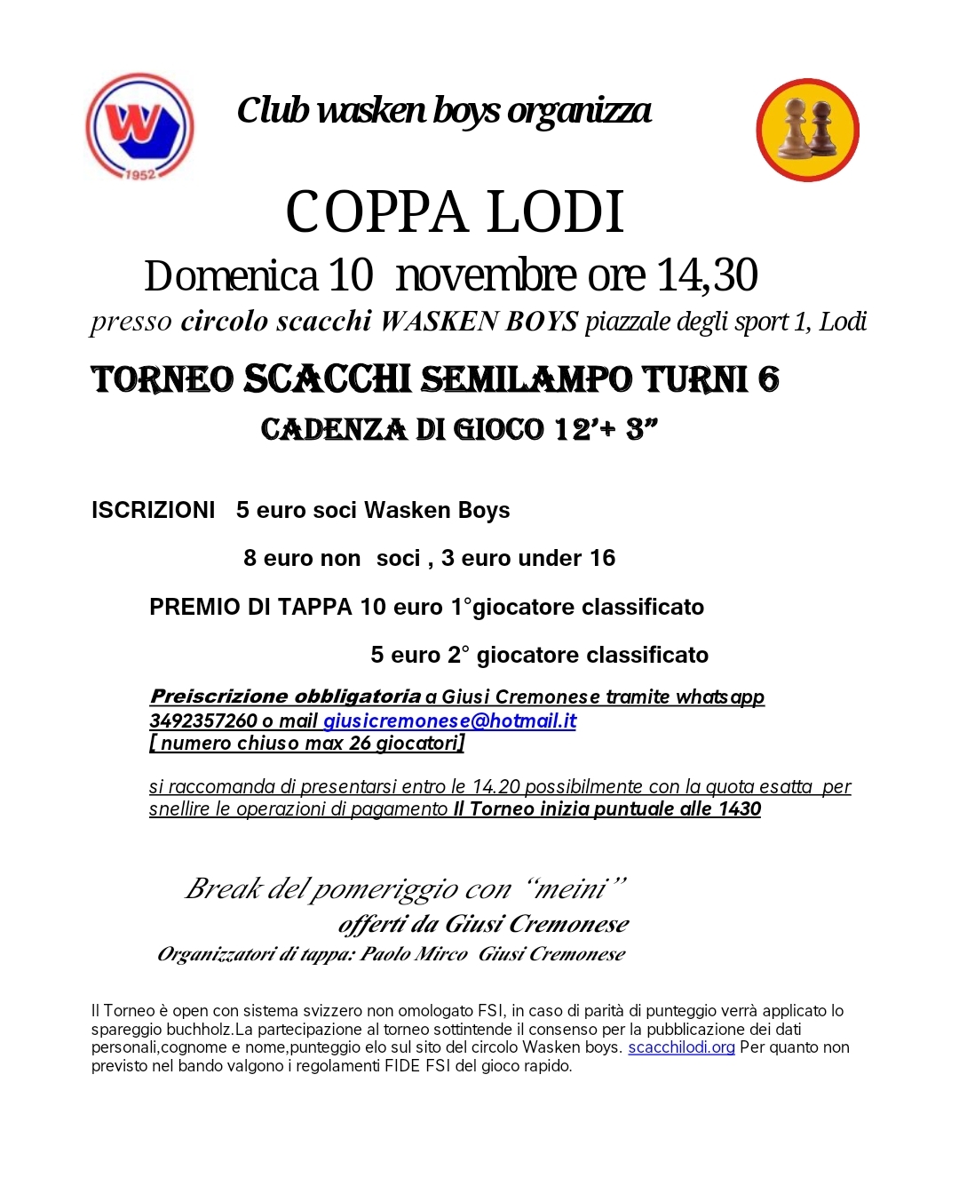 BANDO COPPA LODI NOVEMBRE 2024